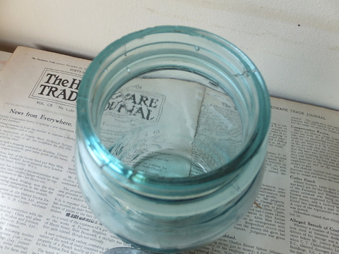 HAZEL-ATLAS MASON Glass Jar - 「ヘイゼルアトラス」メイソンジャー -